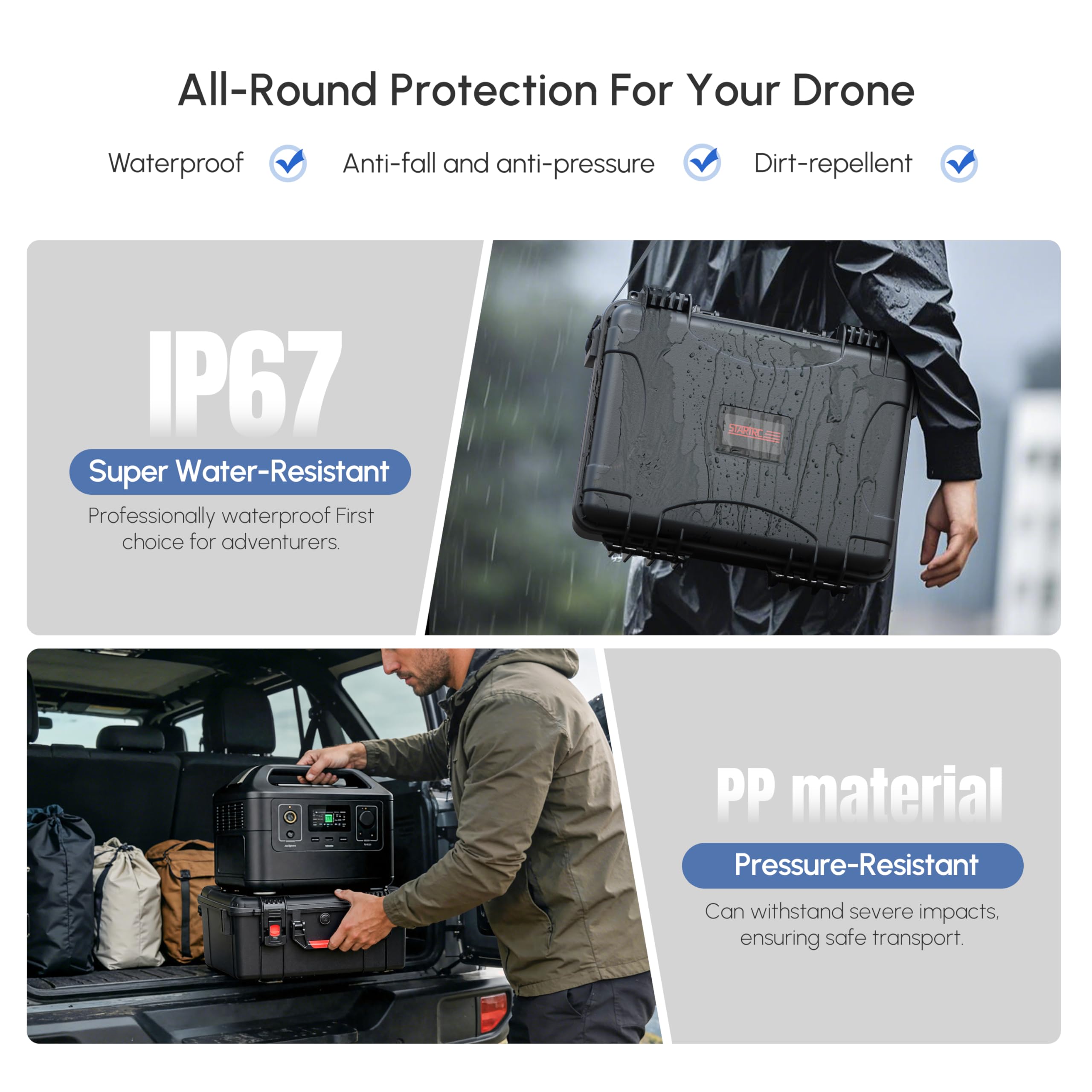 Waterproof Hard Case for DJI A - Drone Joystick Cover 评论和价格