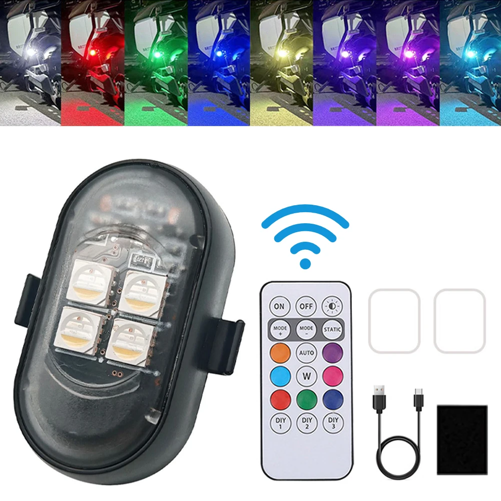1-8PCS USB Rechargeable Waterp - Drone Strobe Light 评论和价格