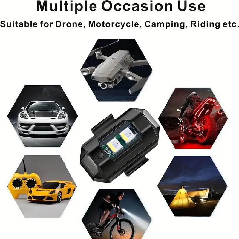 1Pcs Remote LED RGB Anti-colli - Drone Strobe Light 评论和价格