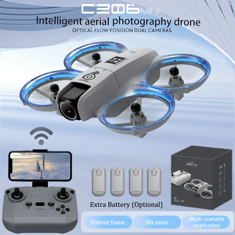 CZ06 Mini RC Quadcopter Drone  - Drone Remote Controller Lanyard 评论和价格