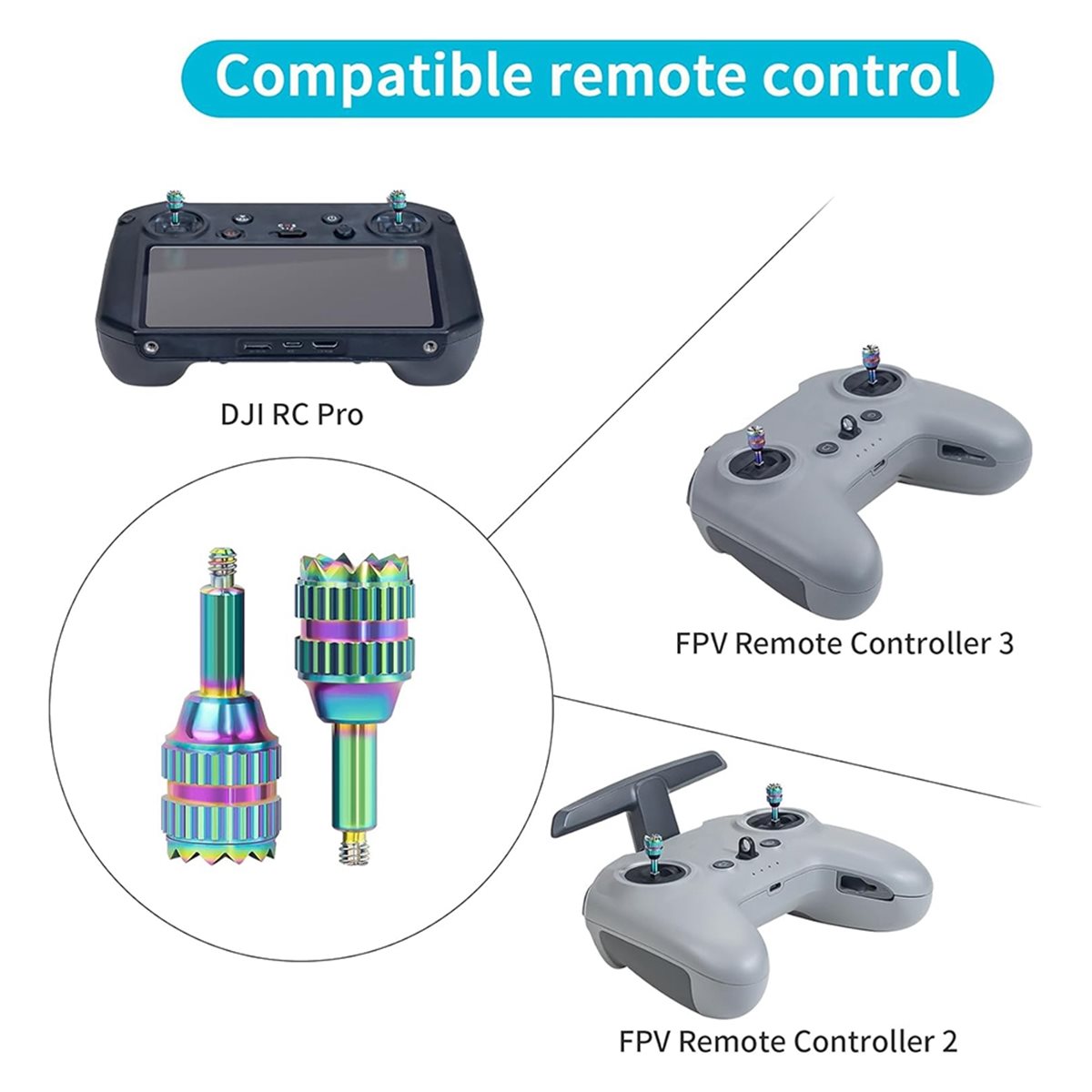 DT75BG 4PCS Metal Control Joys - Drone Control Stick 评论和价格