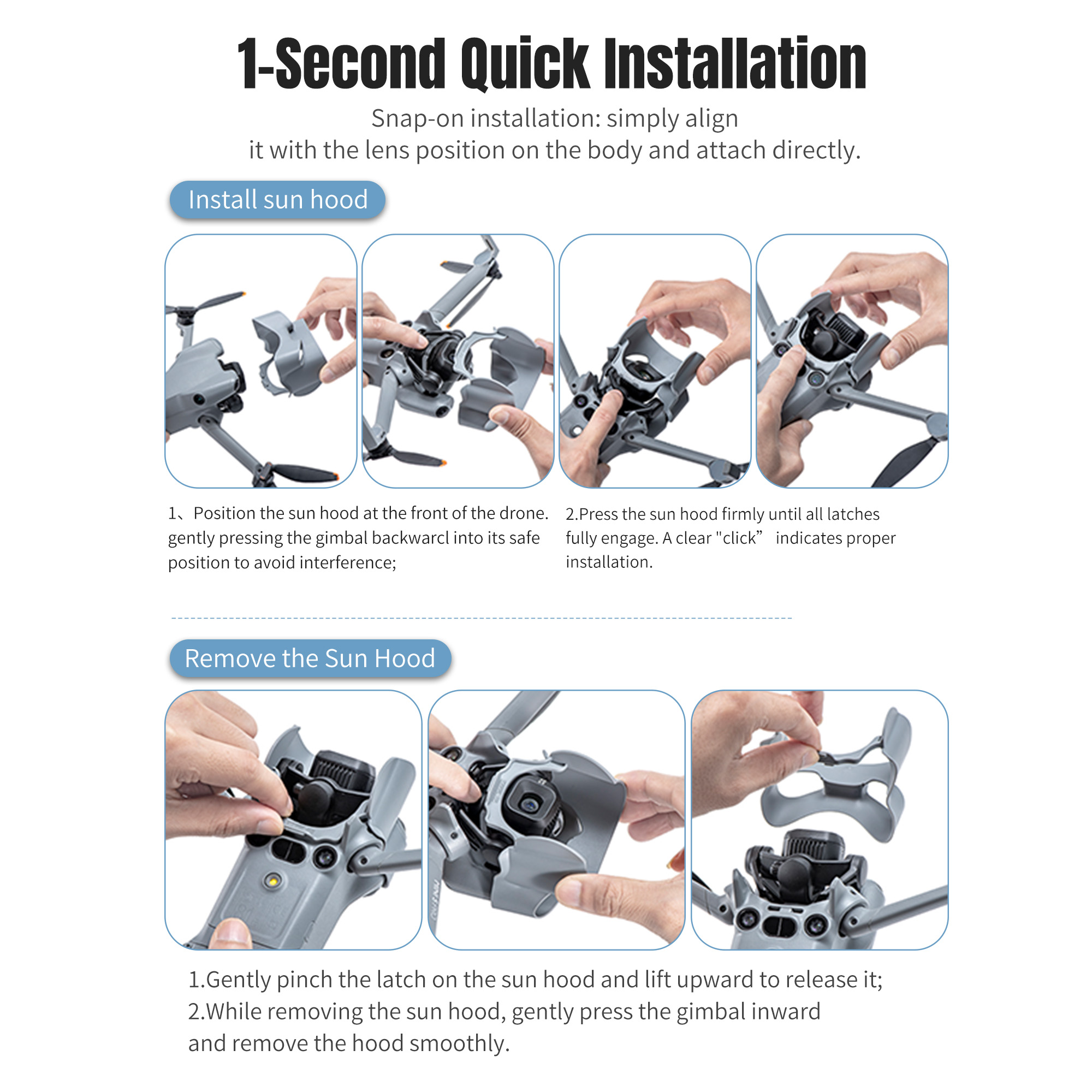 Sunshade Lens Hood For DJI Min - Drone Sun Shade 评论和价格
