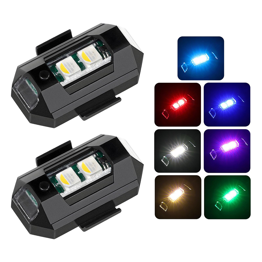 2PCS Mini LED Strobe Lights De - Drone Beacon Light 评论和价格