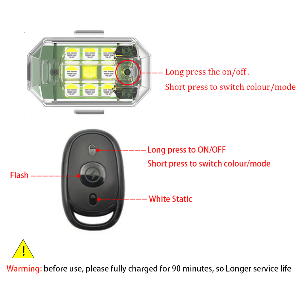 1/2/4pcs Wireless LED Drone St - Drone Strobe Light 评论和价格