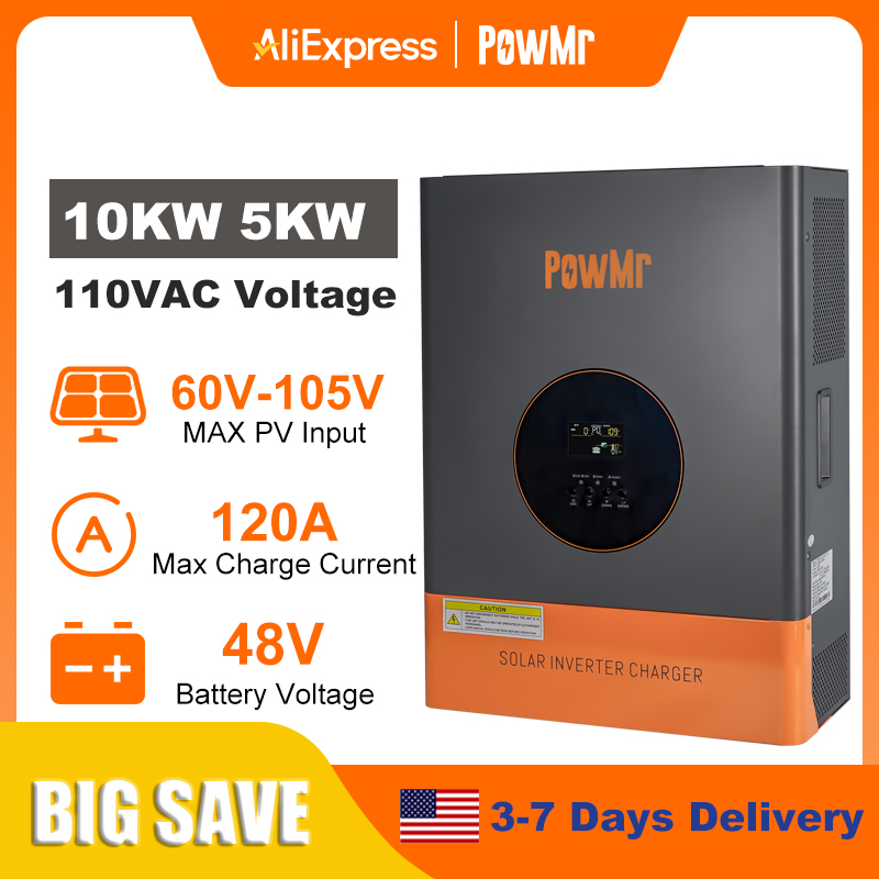 PowMr 10KW 5KW Split Phase Inv - Drone Solar Charger 评论和价格